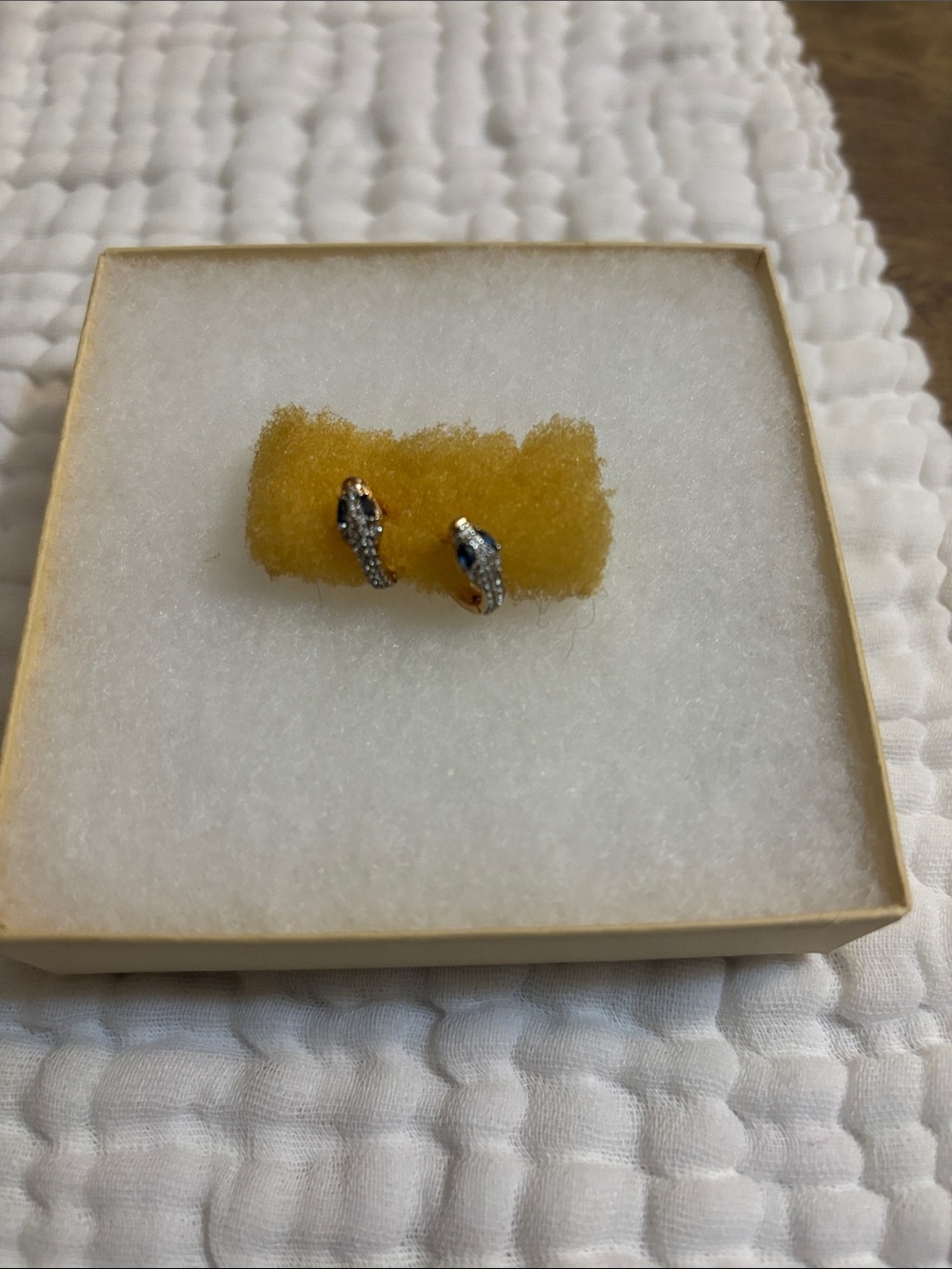 Sparkling Serpent Crystal Hoop Earrings - Gold (filled) & Silver Tone